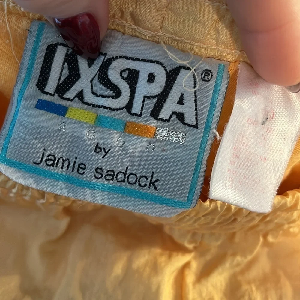 Vintage Ixspa by Jamie Sadock Track Suit Set Windbreaker & Nylon Joggers Size XS